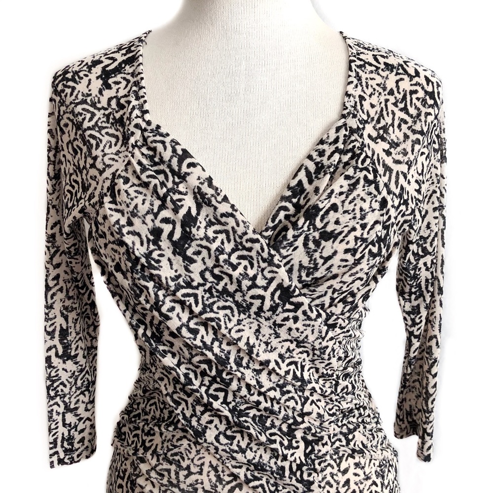 Anthropologie {Meadow Rue} Faux Wrap Print Top